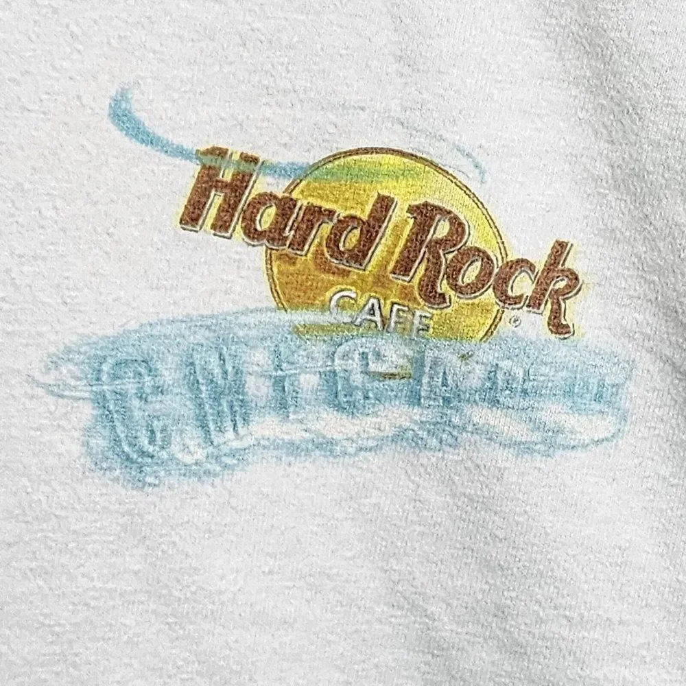 Hard Rock Chicago Vintage USA Made Shirt White Windy City Rare OG‎ 90s Size 2XL